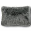 Flash Sale ❤️ B36 Rorik 12" x 18" Faux Fur Pillow Cover - Grey 😀