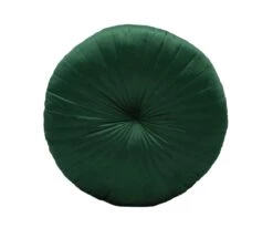 Best Pirce π B36 Blumen Velvet Tufted Round Pillow - Dark Green π