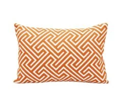 Promo 🧨 J18 Palma Outdoor 12" Lumbar Toss Pillow - Orange 🔥