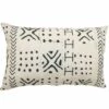 Outlet 🛒 B36 Modern Mudcloth Lumbar Pillow Cover - White 🛒