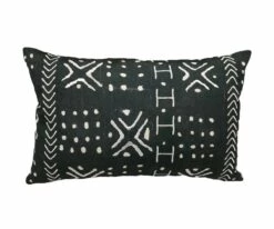 Deals 😉 B36 Modern Mudcloth Lumbar Pillow Cover - Black 🥰