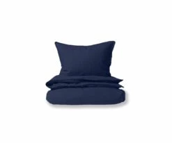 Buy π B36 Laila Linen Duvet Cover + Shams Set - Navy π