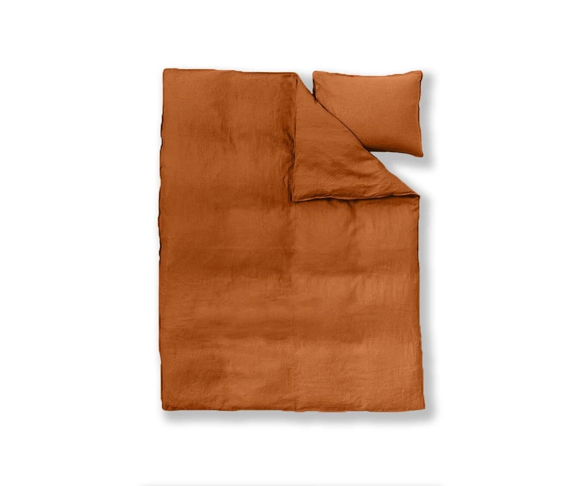 Cheap π₯ B36 Laila Linen Duvet Cover + Shams Set - Rust 𧨠2 Cheap π₯ B36 Laila Linen Duvet Cover + Shams Set - Rust 𧨠- Image 2